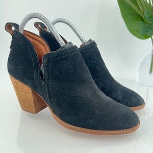 Jeffrey Campbell Cromwell Ankle Boots Women's 9 Black Suede Pointed Toe Western